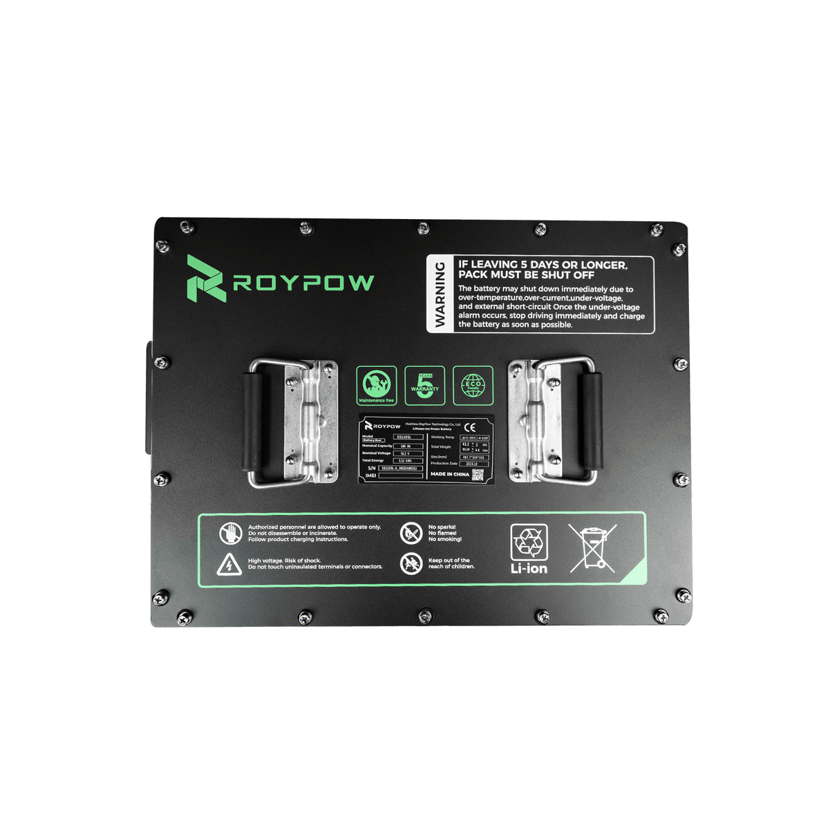 51V 100A Golf Cart Lithium Battery RoyPow LiFePO4 #S51105L