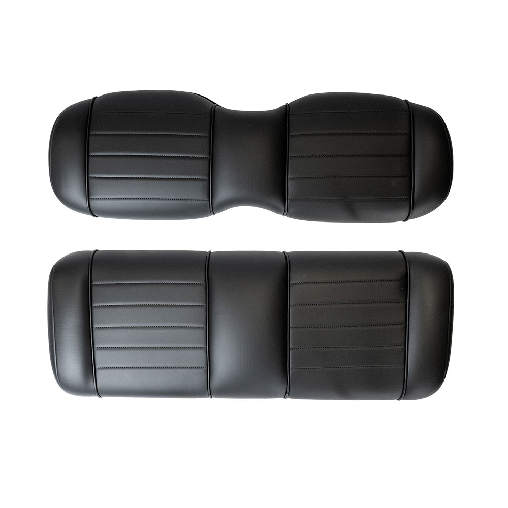 Deluxe Rear Seats + Backrests Black Club Car Precedent_REARSEATKIT.CC.PRE.BLACK