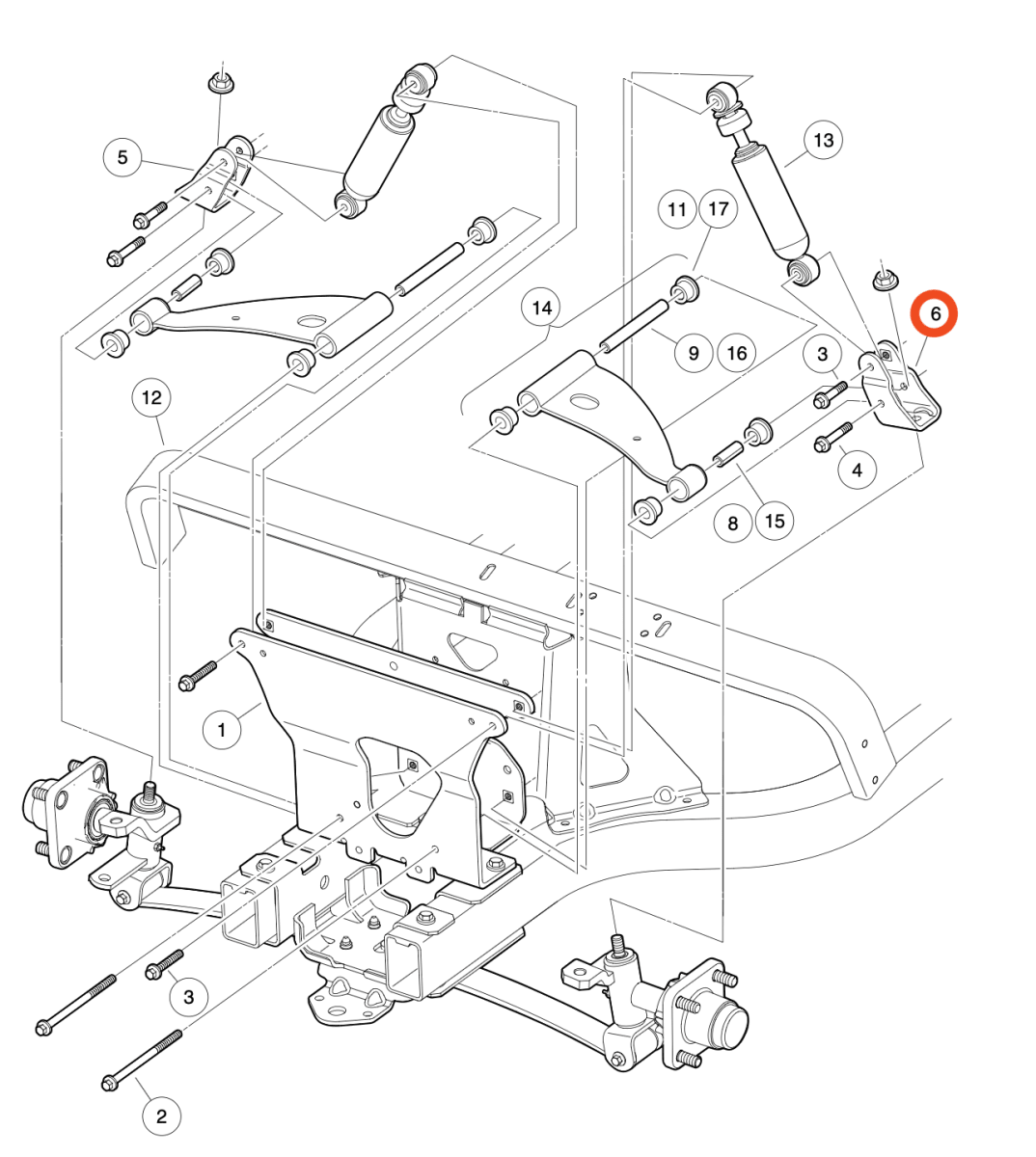 Driver Side Clevis for Club Car Precedent G&E 2004+ 102289701_102289701