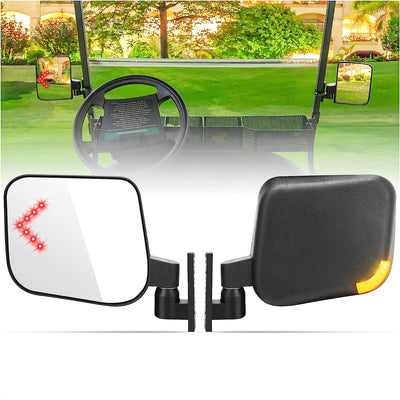 Golf Cart Side Mirrors with LED Turn Signal