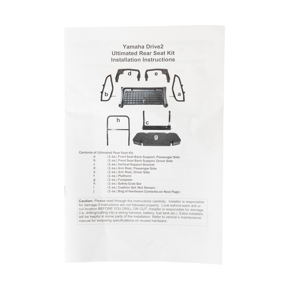 Deluxe Rear Seats + Backrests Black Yamaha Drive 2