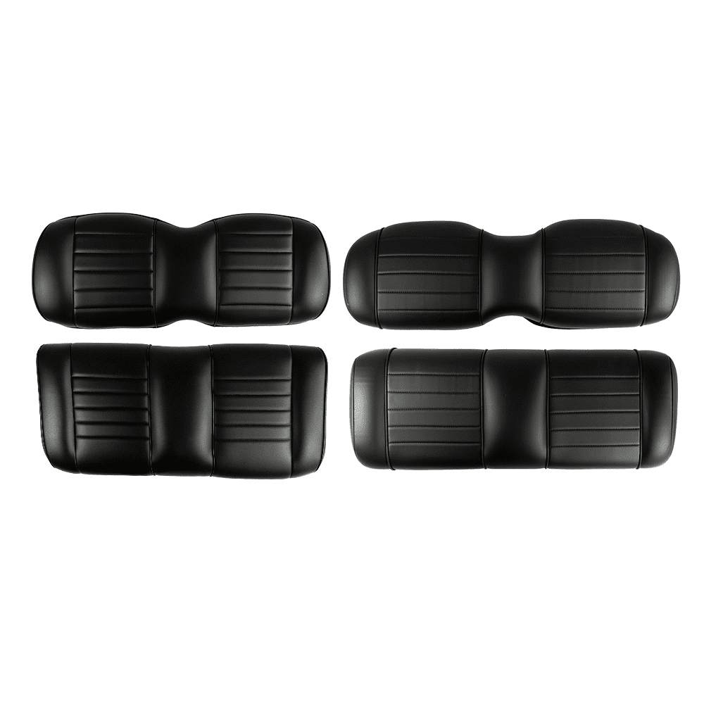 Deluxe Rear Seats + Backrests Black EZGO RXV_REARSEATKIT.EZGO.RXV.BLACK