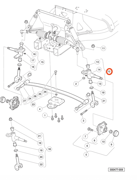Driver Side Spindle Club Car Precedent G&E 2009+ 102287901/103638701_102287901/103638701