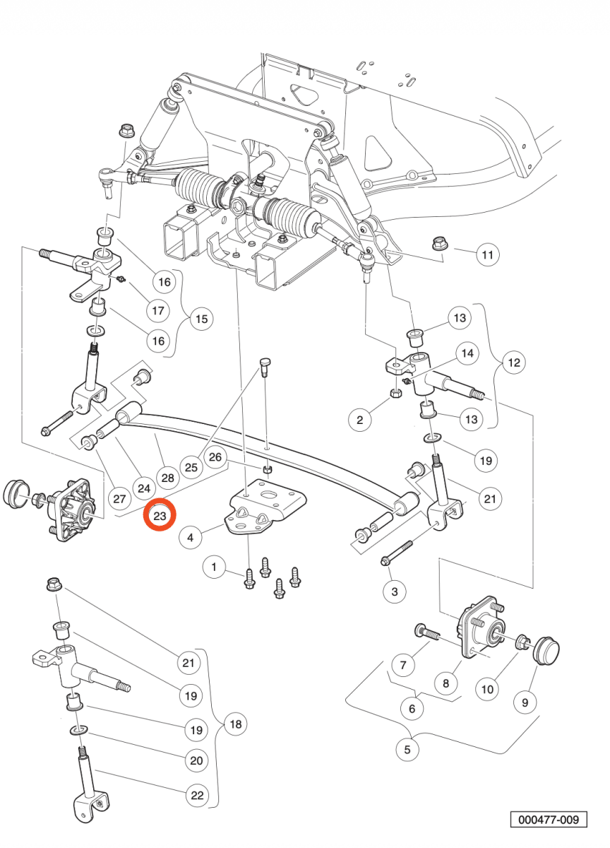 Front Leaf Spring Club Car Precedent (Years 2009-Up)_103711001/103935601