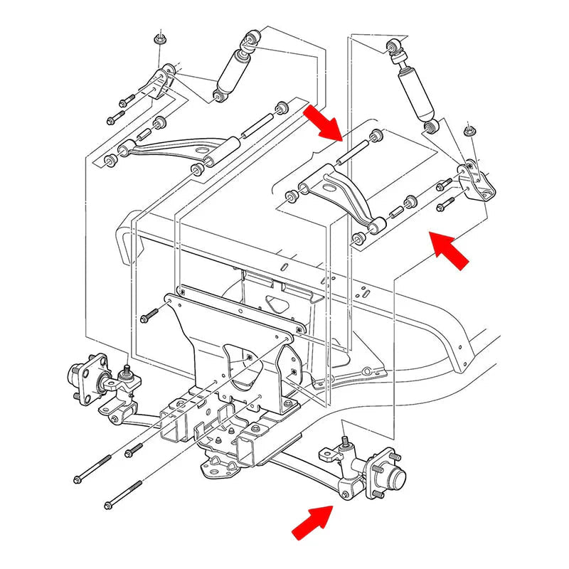 Front Spring A - Arm Bushing Sleeves Kit for Club Car Precedent 2004 - up Golf Cart_BNDL001