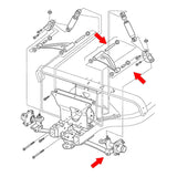 Front Spring A - Arm Bushing Sleeves Kit for Club Car Precedent 2004 - up Golf Cart_BNDL001