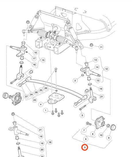 Front Wheel Hub Assembly for Club Car DS Precedent; 2003-up Golf Cart_102357701