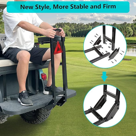 Universal Golf Cart Rear Seat Safety Grab Bar For Rear Seat Kits - Black_DT032