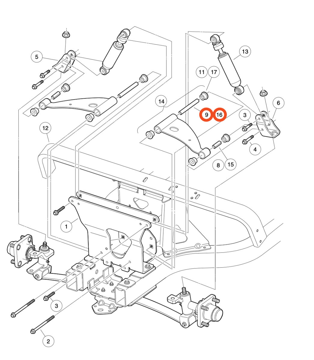 Upper Control Arm Inner Sleeve for Club Car Precedent 102287701_102287701
