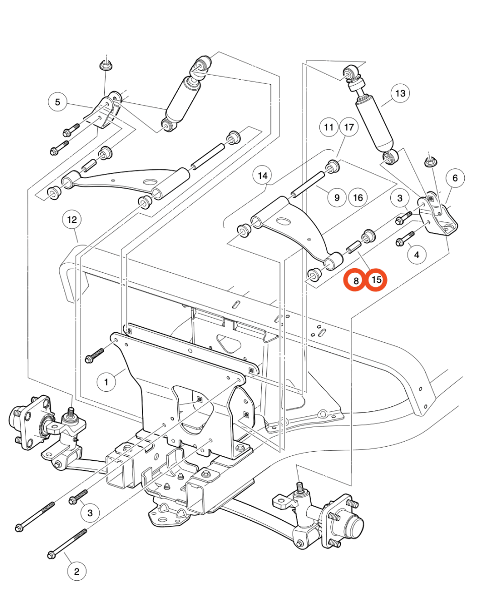 Upper Control Arm Outer Sleeve for Club Car Precedent 102287601_102287601